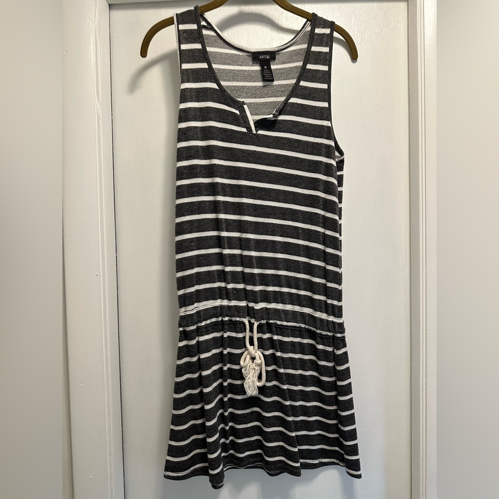 APT 9 Summer Coverall Striped Dress w/ Tie Size M